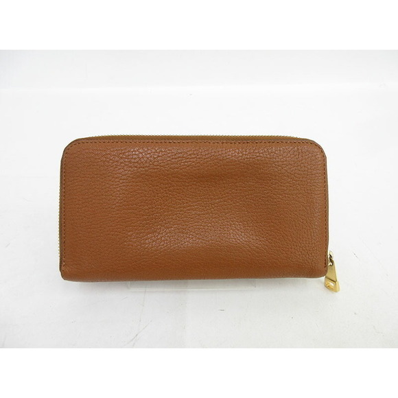 Chloe Drew Round Zip Long Wallet Brown Leather - Picture 2 of 12